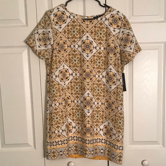 Lulus Yellow Print Shift Dress - Picture 3 of 6